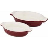 Red Oven Dishes Tower Barbary & Oak Oval Oven Dish 2pcs
