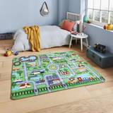 Polyester Rugs Kid's Room Think Rugs 120x160cm Inspire G4563 Road Map Bright Fun Children Mats