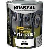 Ronseal Outdoor Use - White Paint Ronseal Direct to Metal Paint Wood Paint White 0.75L