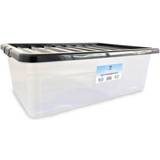 Black Storage Boxes TML 32L Underbed Storage Box With Ebony Lid Storage Box