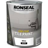 Ronseal tile paint Ronseal One Coat Water Based Tile Paint White Gloss 0.75L