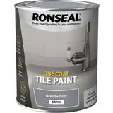 Ronseal Grey - Satin Paint Ronseal One Coat Tile Paint Wood Paint Grey 0.75L