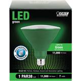 Green LED Lamps FEIT Electric 7W PAR38 Green LED Bulb