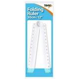 Tiger 30cm Folding Ruler/Protractor 25 Pack