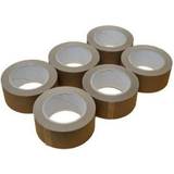 The Home Fusion Company Buff Brown Packing Tape 48mm x 40m x 3" Core 6-pack
