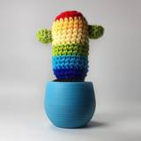 Very Mustard Crochet Cactus Rainbow