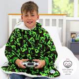 Black Bed Accessories Minecraft Hugzee - Wearable Hooded Fleece Blanket