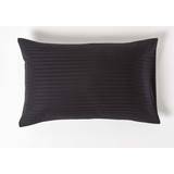Black Pillow Cases Homescapes Black Egyptian Satin Stripe Housewife 330 Thread Count Pillow Case Black
