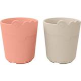 Done By Deer Kiddish Mugg 2-pack Croco Sand/Coral