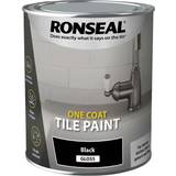 Ronseal One Coat Tile Wet Room Paint Black 0.75L