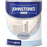 Johnstones Grey - Outdoor Use Paint Johnstones Hardwearing Non Drip Gloss Wood Paint Manhattan Grey 0.75L