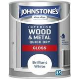 Johnstones Indoor Use Paint Johnstones Quick Dry Gloss Wood Paint Brilliant White 0.25L