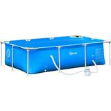 OutSunny Steel Frame Swimming Pool Blue 152cm
