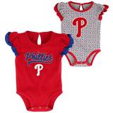 Outerstuff Girls Newborn Brown/Heathered Gray San Diego Padres Scream & Shout Two-Pack Bodysuit Set