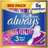 Always Menstrual Pads Always Platinum Day & Night Size 3 Pads Wings 16
