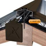 Wood Stoves Alukap Xr Brown Aluminium Glazing Bar, (L)3M (W)80mm (T)35mm