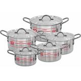 Casserole Set Cookware Sets Sq Professional Galaxis Carina Cookware Set with lid 5 Parts