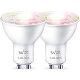 Remote Controls Light Bulbs WiZ Color LED Lamps 4.9W GU10 2-pack