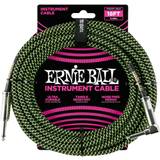 6.3mm (1/4" TRS) Cables - One Connector Ernie Ball 18 Foot Straight/Angle Cable