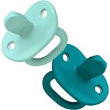 Boon Jewl Orthodontic Silicone Pacifier Blue, 2-Pack
