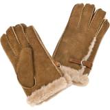 Eastern Counties Leather Womens/Ladies Buckle Detail Sheepskin Gloves (Coffee)
