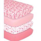 The Peanutshell 4-Pack Floral Punch Microfiber Fitted Crib Sheets