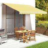 Window Awnings vidaXL Replacement Fabric for Awning Yellow 450x350cm
