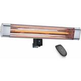 Electric Heater Sauna Heaters Devola Platinum 2.4kW Wall Mounted Patio Heater with Remote Control IP65 Silver