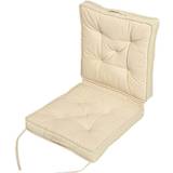 Homescapes Beige Cotton Travel Back Support Booster Chair Cushions Beige, Brown