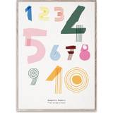 Paper Posters Kid's Room Paper Collective Spaghetti Numbers 50x70 Cm Posters Munken
