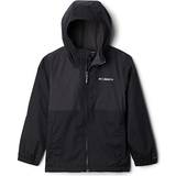 Fleece Lined Rain Jackets Children's Clothing Columbia Boy's Rainy Trails Fleece Lined Jacket - Black/Black Slub