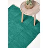 Turquoise Carpets Homescapes Teal Plain Chenille Green, Turquoise