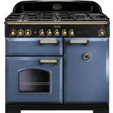 100cm - Dual Fuel Ovens Cookers Rangemaster CDL100DFFSB/B Classic Deluxe Stone 100cm Blue