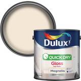 Dulux quick dry gloss Dulux Quick Dry Gloss Paint, Magnolia Wall Paint White 2.5L