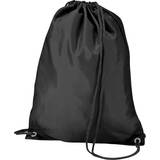 BagBase Budget Water Resistant Sports Gymsac Drawstring Bag - Black