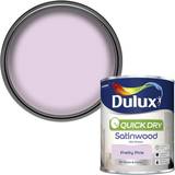 Dulux Wood Paints Dulux Quick Dry Satinwood Paint Pretty Wood Paint Pink 0.75L