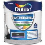 Dulux black weathershield Dulux Weathershield Exterior Quick Dry Satin Paint Wall Paint Black 2.5L
