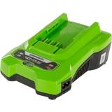 Chargers Batteries & Chargers Greenworks Battery Charger G40C (Li-Ion 40 V 2A 60 Min Charging Time at 2Ah Suitable for All Batteries of the 40 V Tools Series)