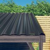 Two-Headed Roofing Tiles vidaXL Grey tagplader 12 stk. 100x36 pulverlakeret stål antracitgrå