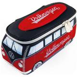 Brisa VW Collection – Volkswagen neopren universell smink-kosmetik-kultur-reseapotek-väska-pennväska T1 bulli buss (röd och svart/liten)