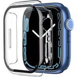Case with Screen Protector for Apple Watch Series 7 45mm 2-Pack