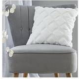Pillows Catherine Lansfield Cosy Diamond Cushion Complete Decoration Pillows White