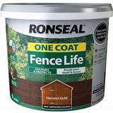 Ronseal One Coat Fence Life Paint Tudor Harvest Wood Paint Gold