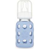 Lifefactory 4 oz Glass Baby Bottle with Protective Silicone Sleeve Blanket