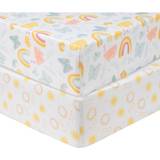 Sammy & Lou 2-Pack Butterflies And Sunshine Microfiber Fitted Crib
