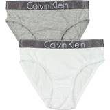 Elastane Knickers Children's Clothing Calvin Klein Girl's Bikini Brief - Grey Heather/White