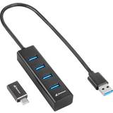 Sharkoon USB Hubs Sharkoon 4-Port USB 3.2 GEN 1 Aluminium Hub