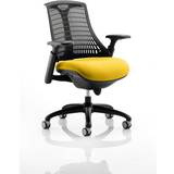 Yellow Gaming Chairs Flex Task Operator Chair Black Frame Black Back Bespoke Colour Seat