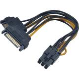 Pcie to sata Akasa SATA Power to 6pin PCIe Adapter Cable AK-CBPW13-15 Provides