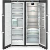 Black fridge freezer with water dispenser Liebherr XRFBS5295 121cm Peak Black